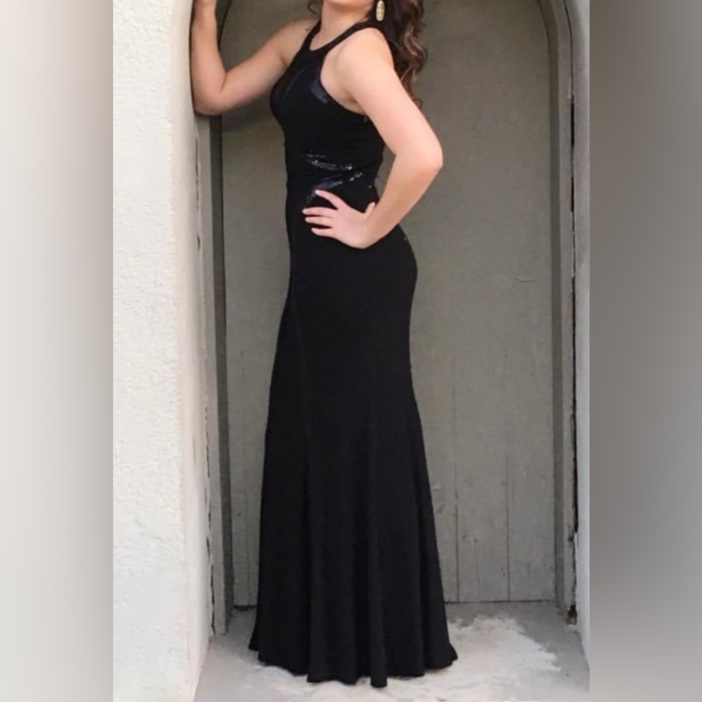 Black with sequin formal dress